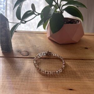 Alex & Ani light pink beaded bracelet